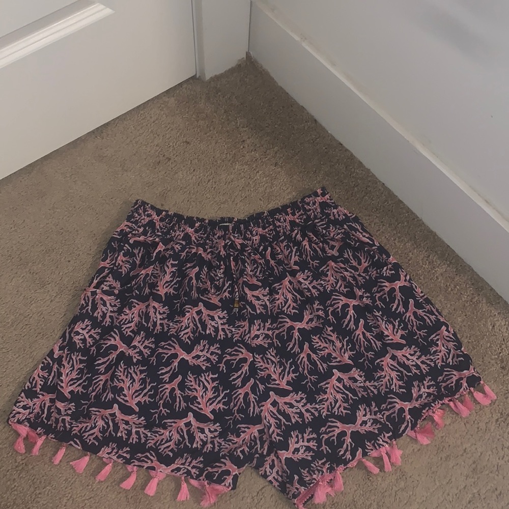 Coral patterned Simply Southern Shorts